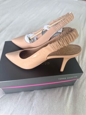 Vince Camuto Blush Patent Slingback Pumps
